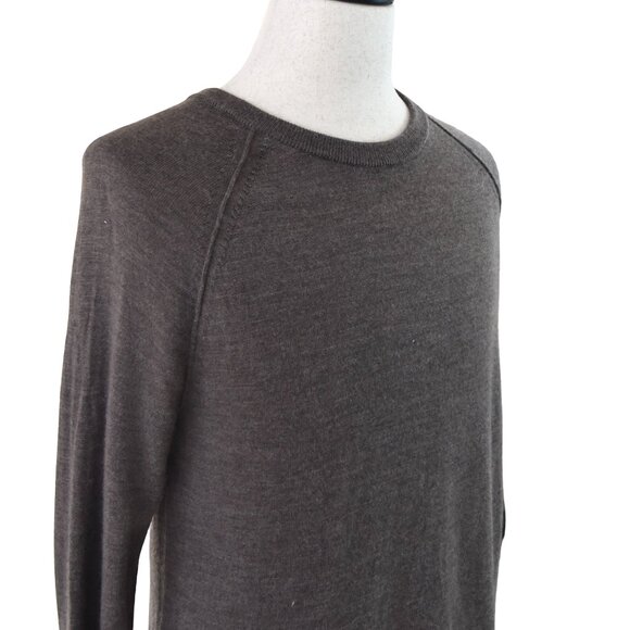 Banana Republic 100% Merino Wool Sweater Size M Coffee Brown Minimalist - Picture 3 of 6